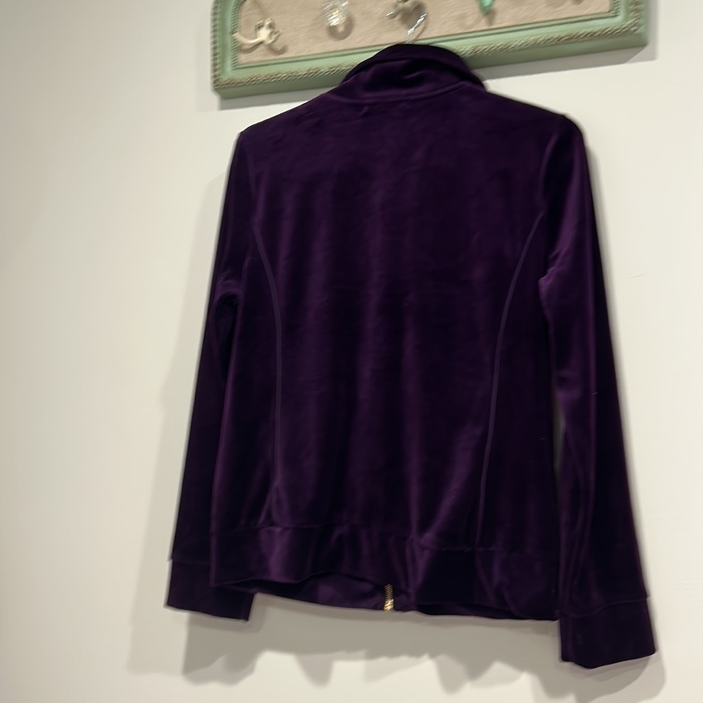 Ralph Lauren purple gold velour zip up track jacket medium New with tags - Picture 5 of 5